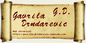 Gavrila Drndarević vizit kartica